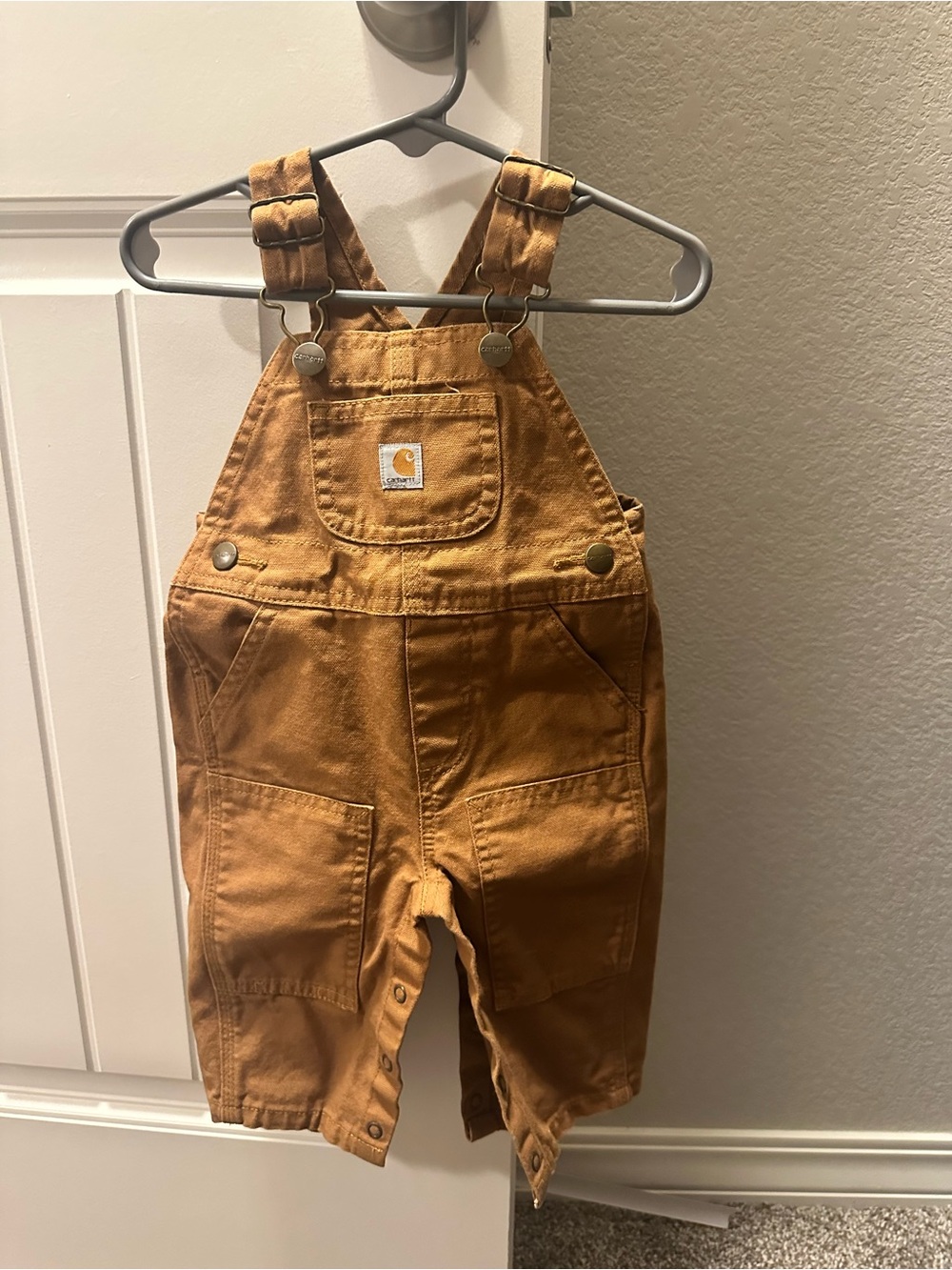 Carhartt Kids Tan Duck Overalls